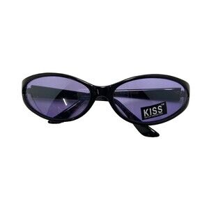 Kiss Womens Black Plastic Cat Eye Hand Polished Frames with Purple Lens